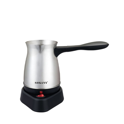 Sokany Turkish Coffee Maker 0.5 Liter 600 Watt Silver SK-214