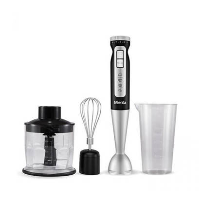Mienta Hand Blender Turbo Plus 1000 Watt Black and Silver HB111438A